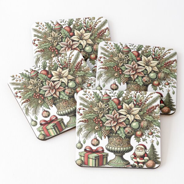 Item preview, Traditional Christmas Floral Arrangement with Ornaments designed and sold by AIARTIST1.