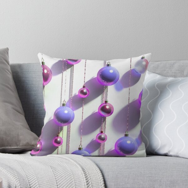 Item preview, Christmas ornaments - minimalist, shiny Christmas tree baubles/ pastel shades of pink and purple .  designed and sold by My-fake-places.