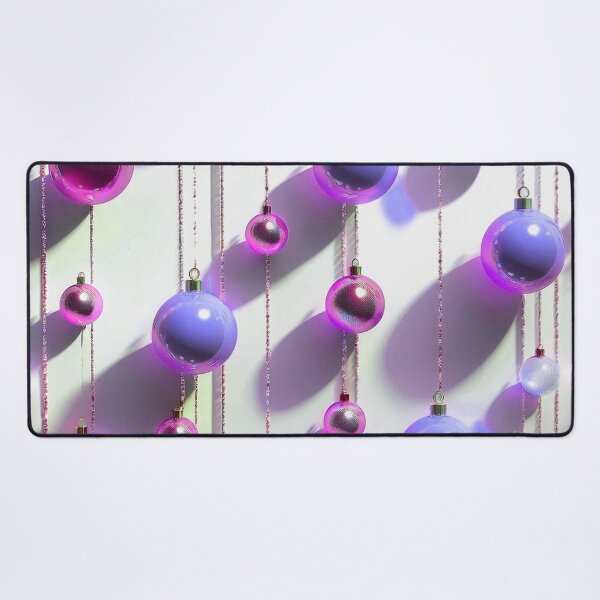 Item preview, Christmas ornaments - minimalist, shiny Christmas tree baubles/ pastel shades of pink and purple . designed and sold by My-fake-places.
