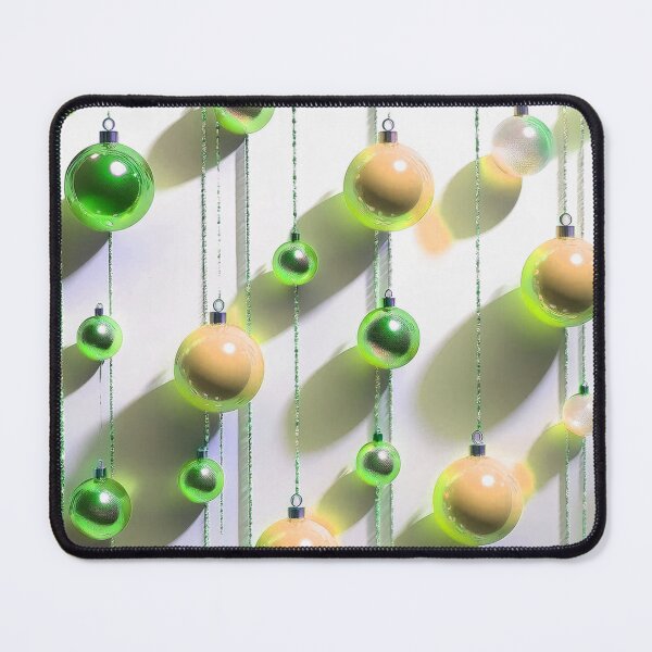 Item preview, Christmas ornaments - minimalist, shiny Christmas tree baubles/ pastel shades of orange and green gold . designed and sold by My-fake-places.