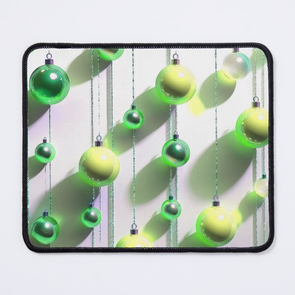 Item preview, Christmas ornaments - minimalist, shiny Christmas tree baubles/ pastel shades of yellow and green . designed and sold by My-fake-places.