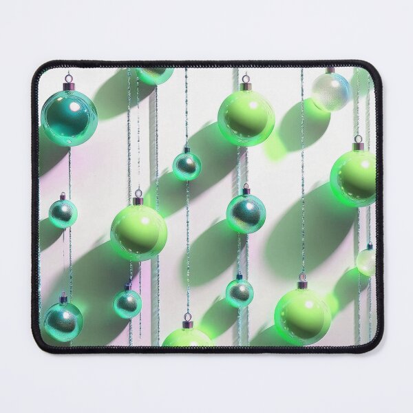 Item preview, Christmas ornaments - minimalist, shiny Christmas tree baubles/ pastel shades of azure and green  .  designed and sold by My-fake-places.