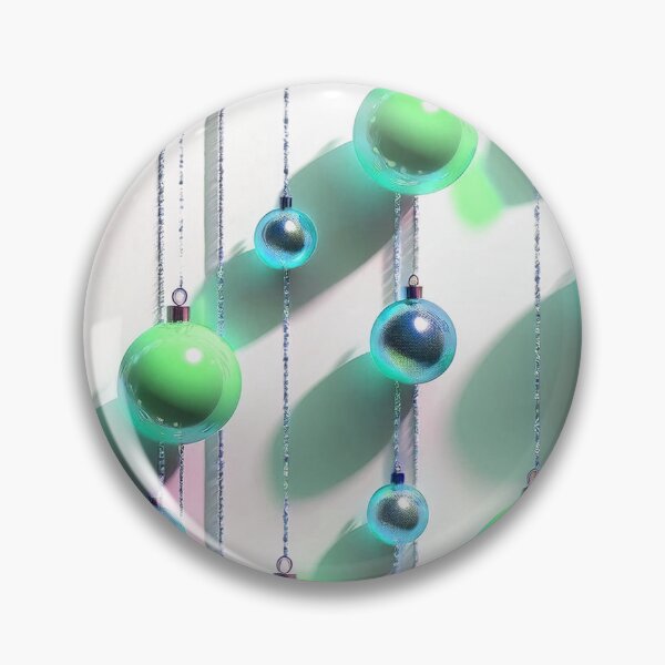 Item preview, Christmas ornaments - minimalist, shiny Christmas tree baubles/ pastel shades of azure and blue  .  designed and sold by My-fake-places.