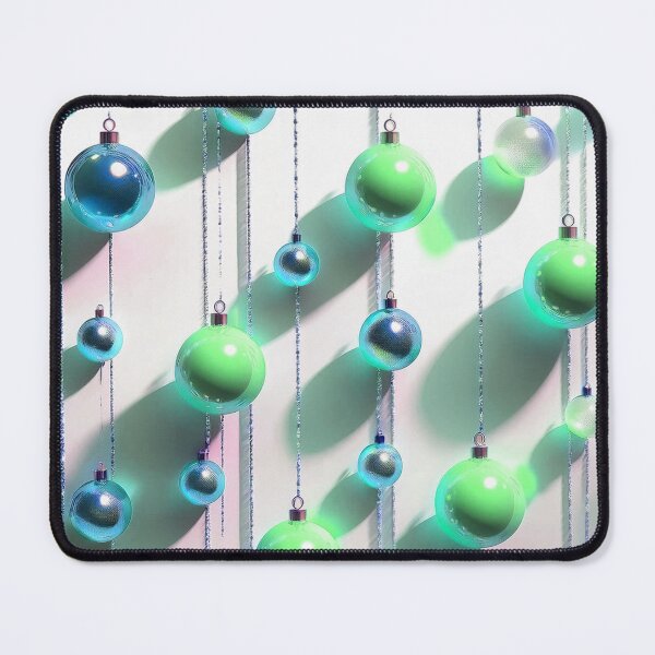 Item preview, Christmas ornaments - minimalist, shiny Christmas tree baubles/ pastel shades of azure and blue . designed and sold by My-fake-places.