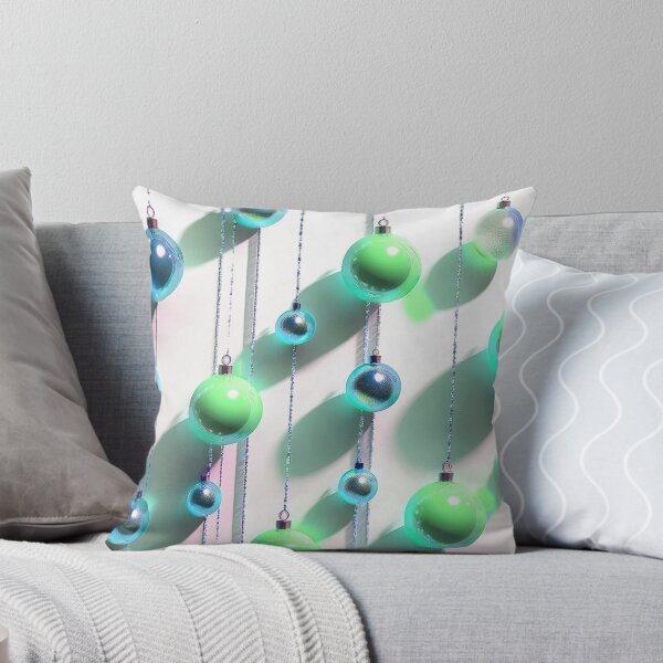 Item preview, Christmas ornaments - minimalist, shiny Christmas tree baubles/ pastel shades of azure and blue  .  designed and sold by My-fake-places.