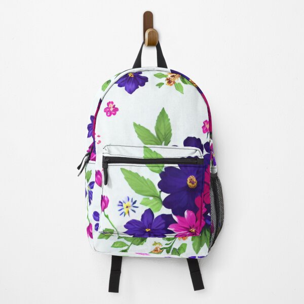 Item preview, Purple and Magenta Floral on White designed and sold by BubbleGalaxy.