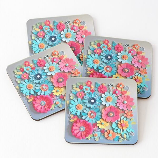 Item preview, Colorful Paper Floral Art designed and sold by Health And Fitness Posts e-Store.