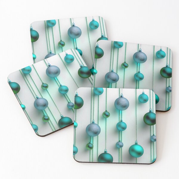 Item preview, Christmas decorations - minimalist, opalescent Christmas tree baubles/ pastel shades of azure blue. designed and sold by My-fake-places.