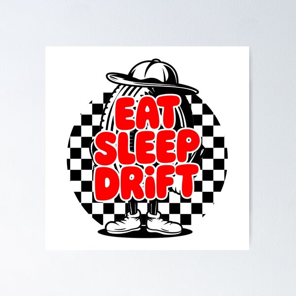Item preview, Eat Sleep Drift Vintage designed and sold by MonkiFlipp.