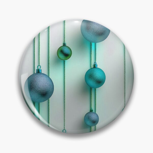 Item preview, Christmas decorations - minimalist, opalescent Christmas tree baubles/ pastel shades of azure blue. designed and sold by My-fake-places.