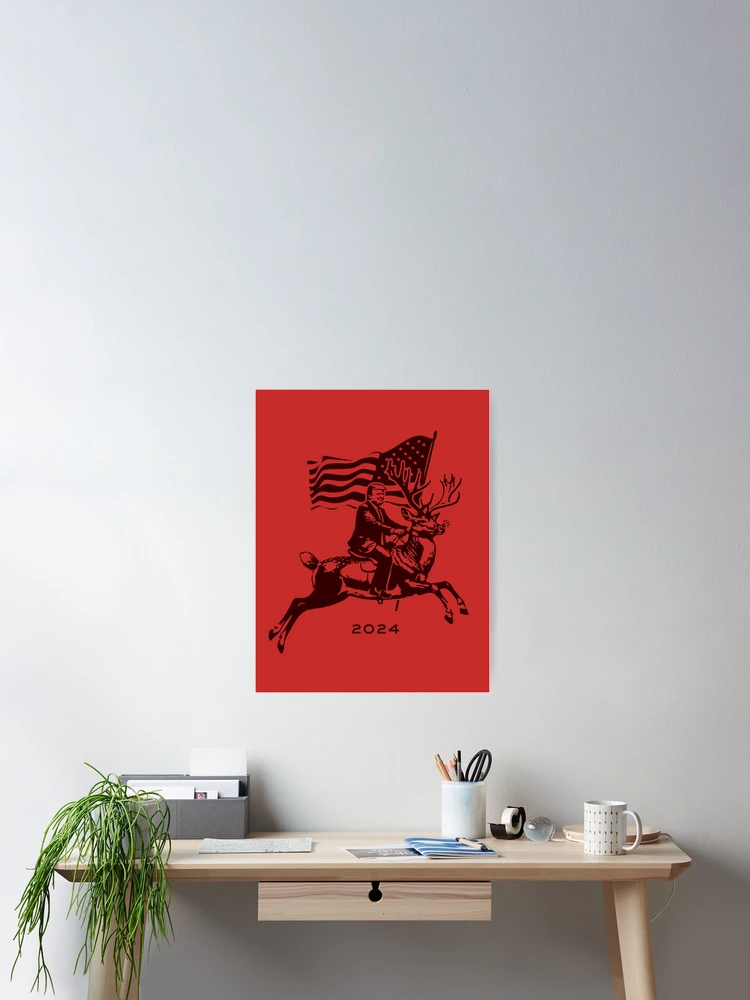 Thumbnail 2 of 3, Poster, President Elect Riding Rudolph designed and sold by visualcraftsman.