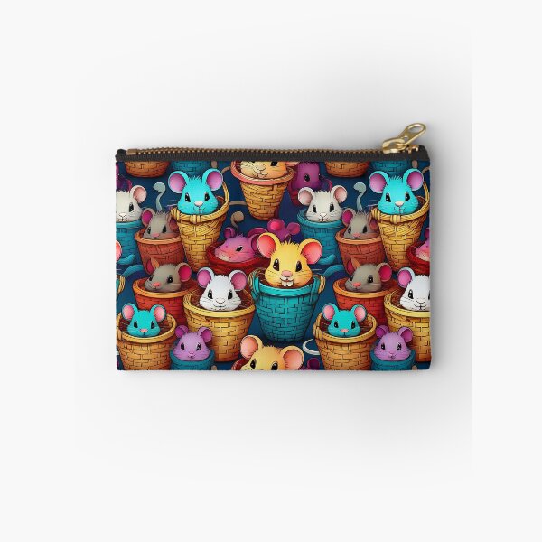 Item preview, Mouse Heaven: A playful pattern featuring cartoon mice of all shapes and sizes, snuggled together in colorful baskets. designed and sold by Grang Art Artistic Designs.