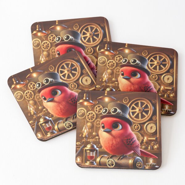 Item preview, Steampunk Hepatic Tanager designed and sold by Sillytoe.