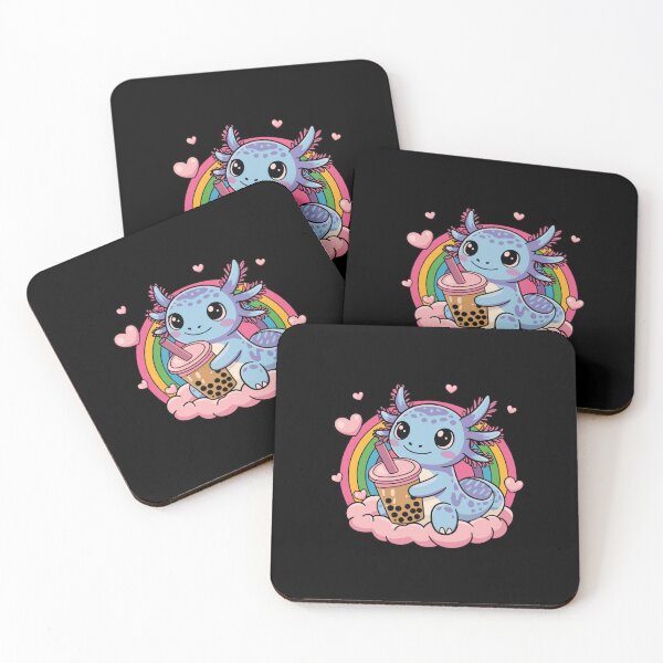 Item preview, Axolotl Bubble Tea Boba Milk Tea Cute Rainbow Anime Axolotl designed and sold by savecloth.