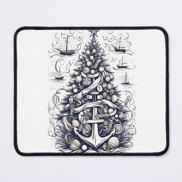 Item preview, Nautical Christmas Tree with Anchor designed and sold by Vesto Royal.
