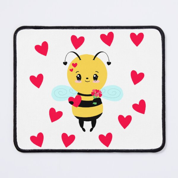 Item preview, Cute bumblebee with Hearts and Flowers designed and sold by IsobelStudio.