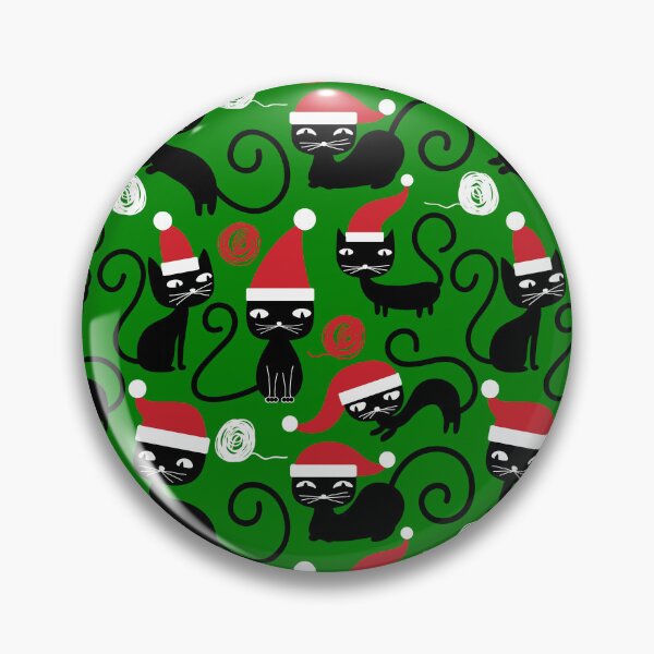 Item preview, Christmas Cat Pattern Cats Santa Hats designed and sold by chrisrivait.