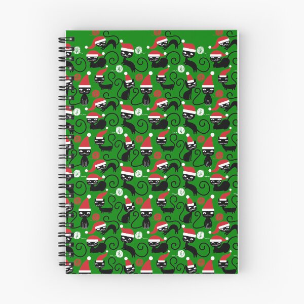 Item preview, Christmas Cat Pattern Cats Santa Hats designed and sold by chrisrivait.