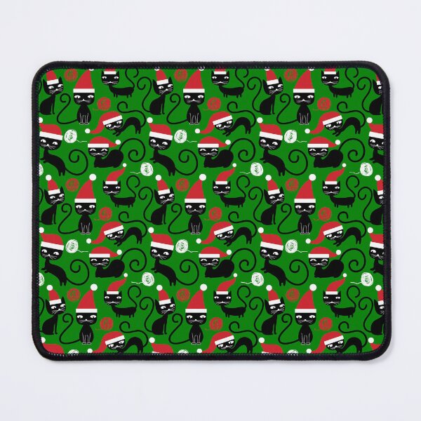 Item preview, Christmas Cat Pattern Cats Santa Hats designed and sold by chrisrivait.
