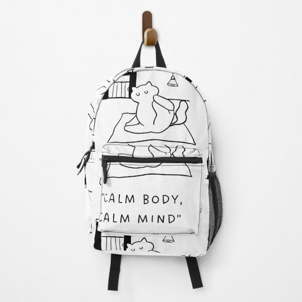 Item preview, Calm Body, Calm Mind | Yoga Cat Illustration designed and sold by RM-Journey.