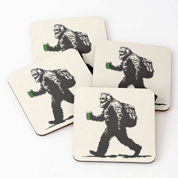 Item preview, Back to work, Sasquatch with cup of coffee designed and sold by blackdogshop.