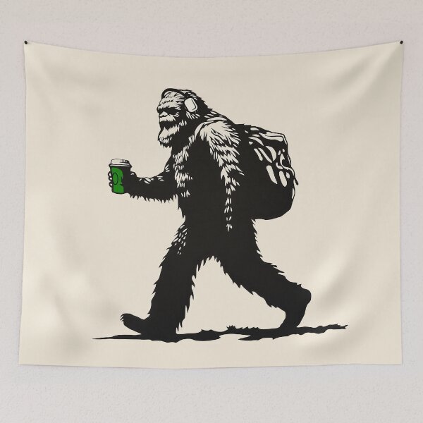 Item preview, Back to work, Sasquatch with cup of coffee designed and sold by blackdogshop.