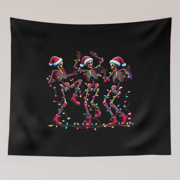 Item preview, Funny Dancing Skeletons Santa Hat Dance Christmas Xmas designed and sold by savecloth.