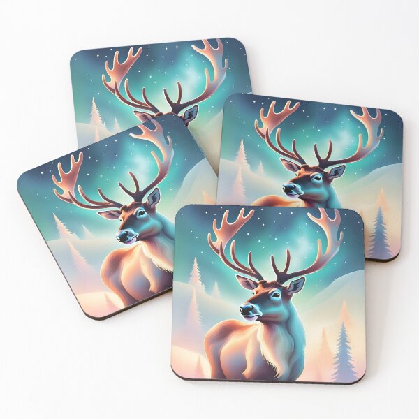 Item preview, Majestic reindeer and northern lights designed and sold by Purr95.
