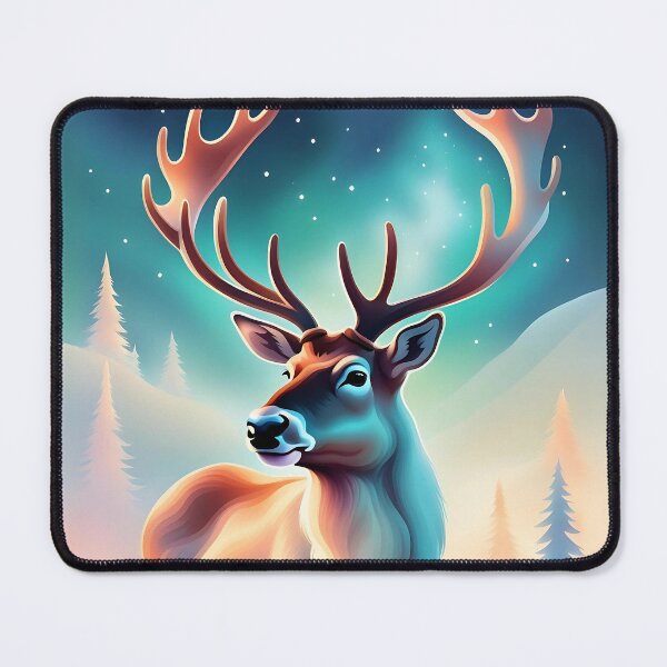 Item preview, Majestic reindeer and northern lights designed and sold by Purr95.