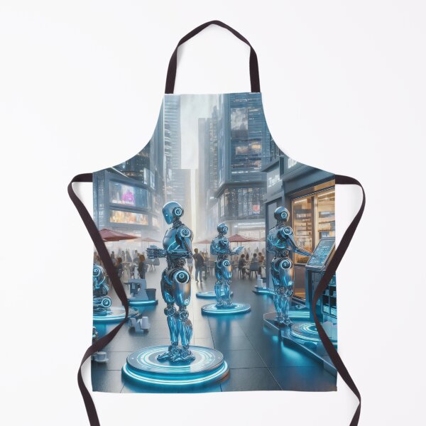 Item preview, Futuristic Cool sci-fi Robot City - perfect Christmas gift! designed and sold by Scandinavian-Ai.