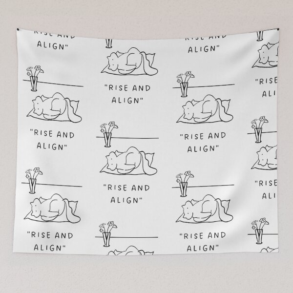 Item preview, "Rise and Align" | Yoga Cat Illustration designed and sold by RM-Journey.