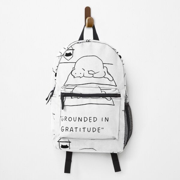 Item preview, "Grounded in Gratitude" | Yoga Cat Illustration designed and sold by RM-Journey.