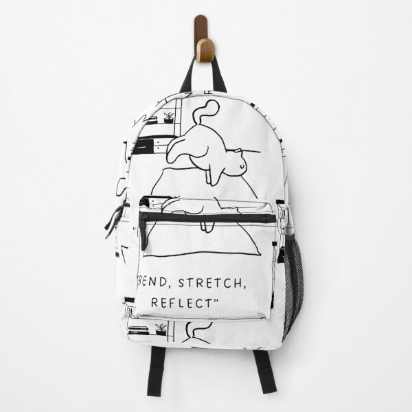 Item preview, "Bend, Stretch, Reflect" | Yoga Cat Illustration designed and sold by RM-Journey.