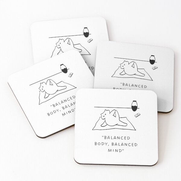 Item preview, "Balanced Body, Balanced Mind" | Yoga Cat Illustration designed and sold by RM-Journey.