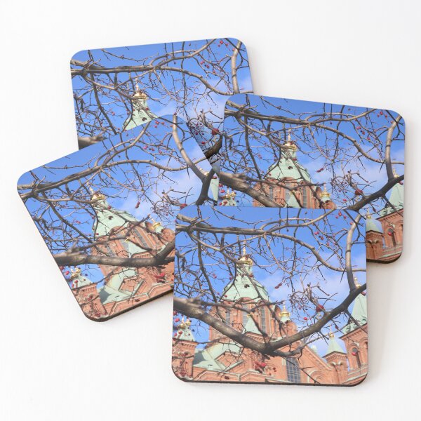 Item preview, Uspenskin Cathedral in Helsinki Finland Behind Tree Branches designed and sold by cnvlphotography.