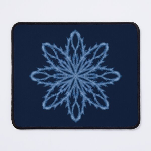 Item preview, Blue snowflake "Inspiration" on a dark blue background designed and sold by Cherevan.
