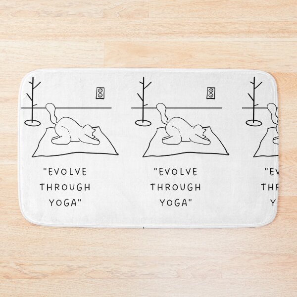 Item preview, "Evolve Through Yoga" | Yoga Cat Illustration designed and sold by RM-Journey.