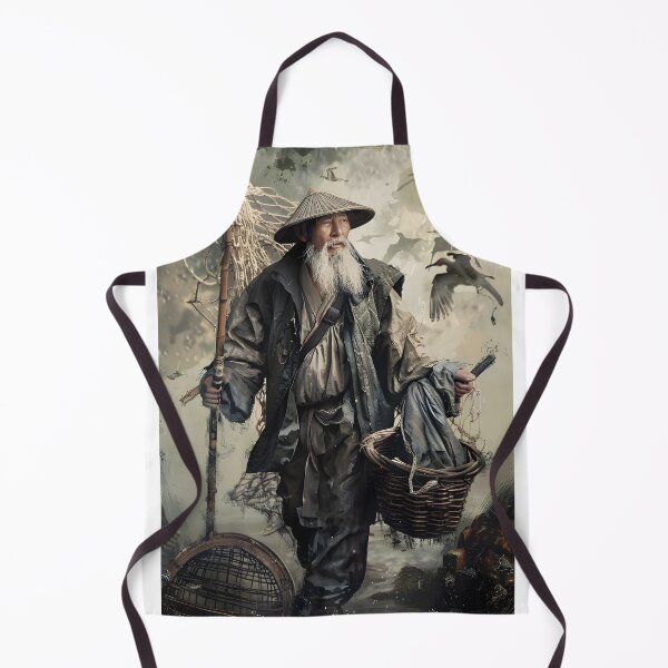Item preview, Elderly fisherman with traditional attire and catch designed and sold by Artessie.