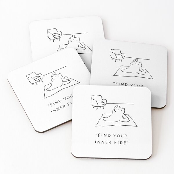 Item preview, "Find Your Inner Fire" | Yoga Cat Illustration designed and sold by RM-Journey.