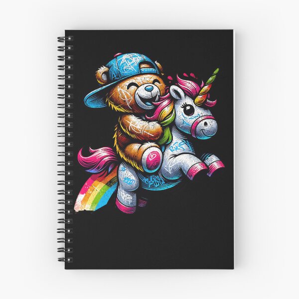 Item preview, Grunge Graffiti Teddy Bear on Unicorn designed and sold by chrisrivait.