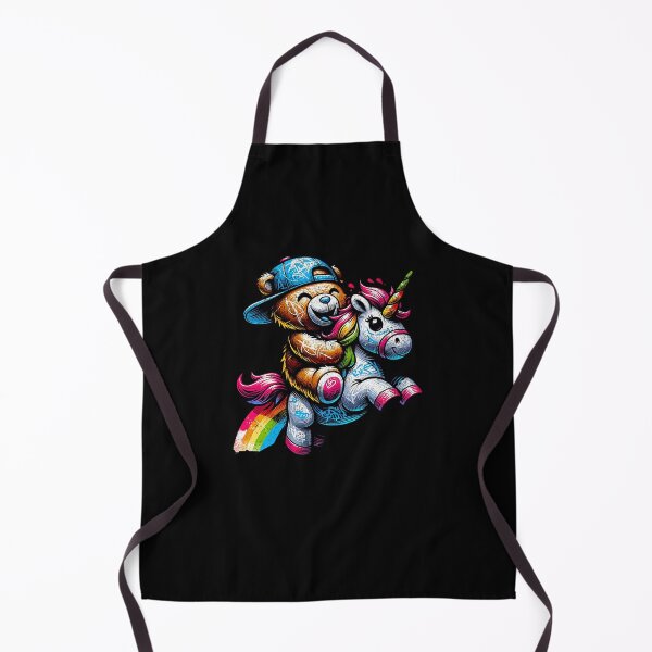Item preview, Grunge Graffiti Teddy Bear on Unicorn designed and sold by chrisrivait.