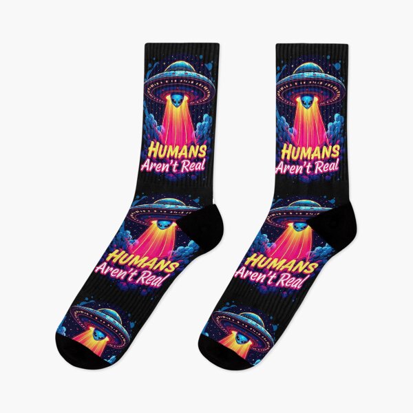 Item preview, Humans Aren't Real UFO Funny Quote designed and sold by TheArtOfPat.