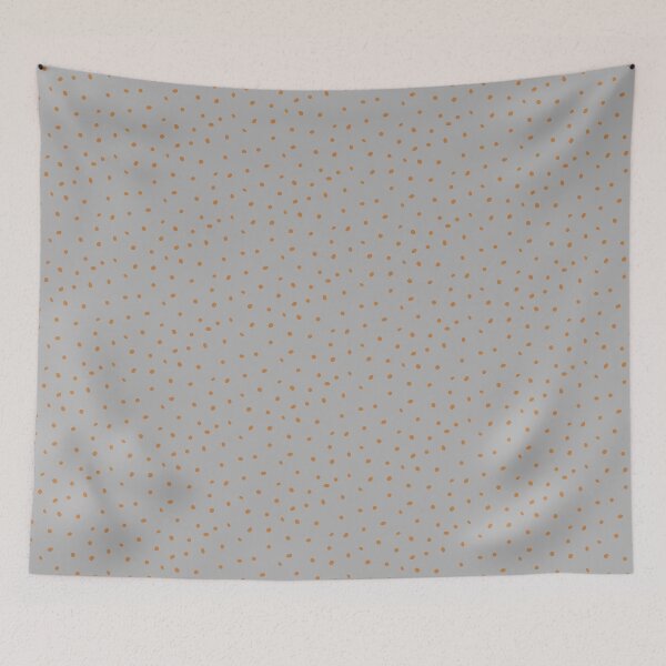 Artikelvorschau, Whimsy Dots Polka Dot Muster - Nebel + Rost entworfen und verkauft von Irene Estelle.