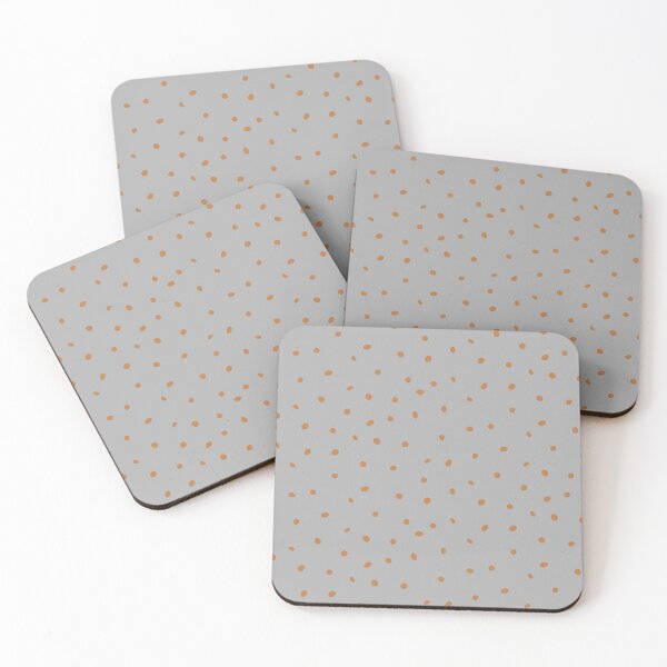 Artikelvorschau, Whimsy Dots Polka Dot Muster - Nebel + Rost entworfen und verkauft von Irene Estelle.