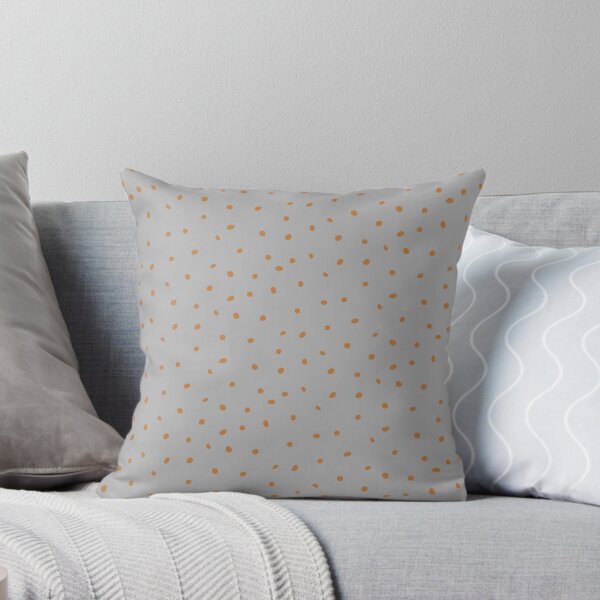 Artikelvorschau, Whimsy Dots Polka Dot Muster - Nebel + Rost entworfen und verkauft von Irene Estelle.