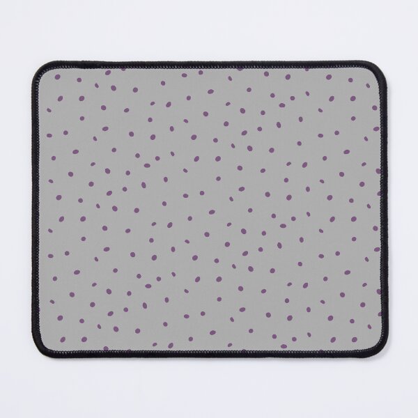 Artikelvorschau, Whimsy Dots Polka Dot Muster - Nebel + Pflaume entworfen und verkauft von Irene Estelle.