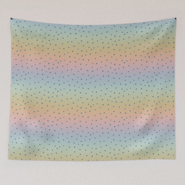 Artikelvorschau, Whimsy Dots Polka Dot Muster - Regenbogen Sorbet + Pfau entworfen und verkauft von Irene Estelle.