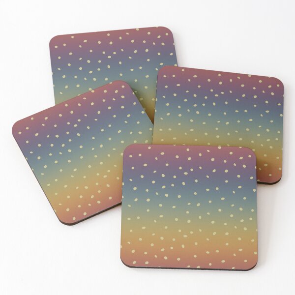 Artikelvorschau, Whimsy Dots Polka Dot Muster - Regenbogen Sonnenuntergang + Gold entworfen und verkauft von Irene Estelle.