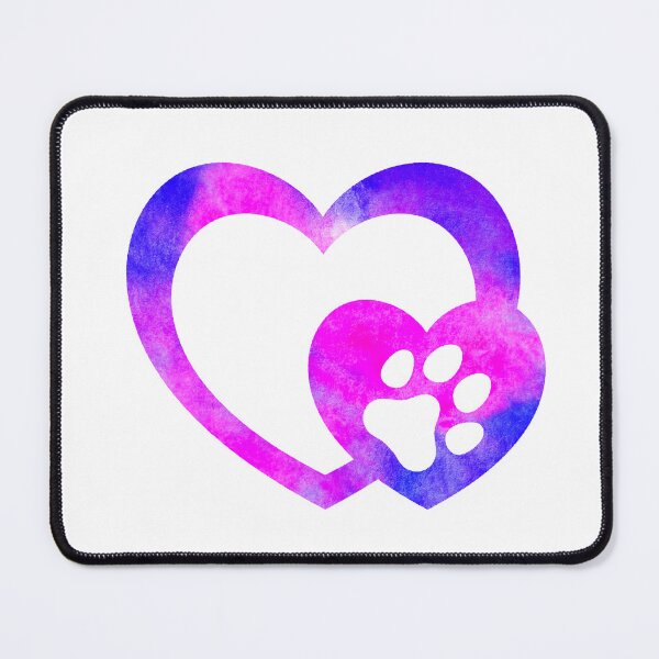 Item preview, Pink and Purple Heart with Dog Paw Print designed and sold by erinelise209.