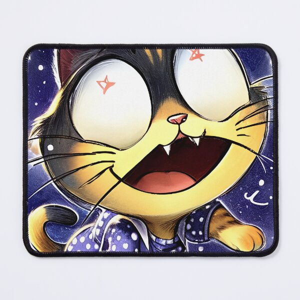 Item preview, A sleepwalking cat in pajamas against a starry sky designed and sold by Cherry-Cat.